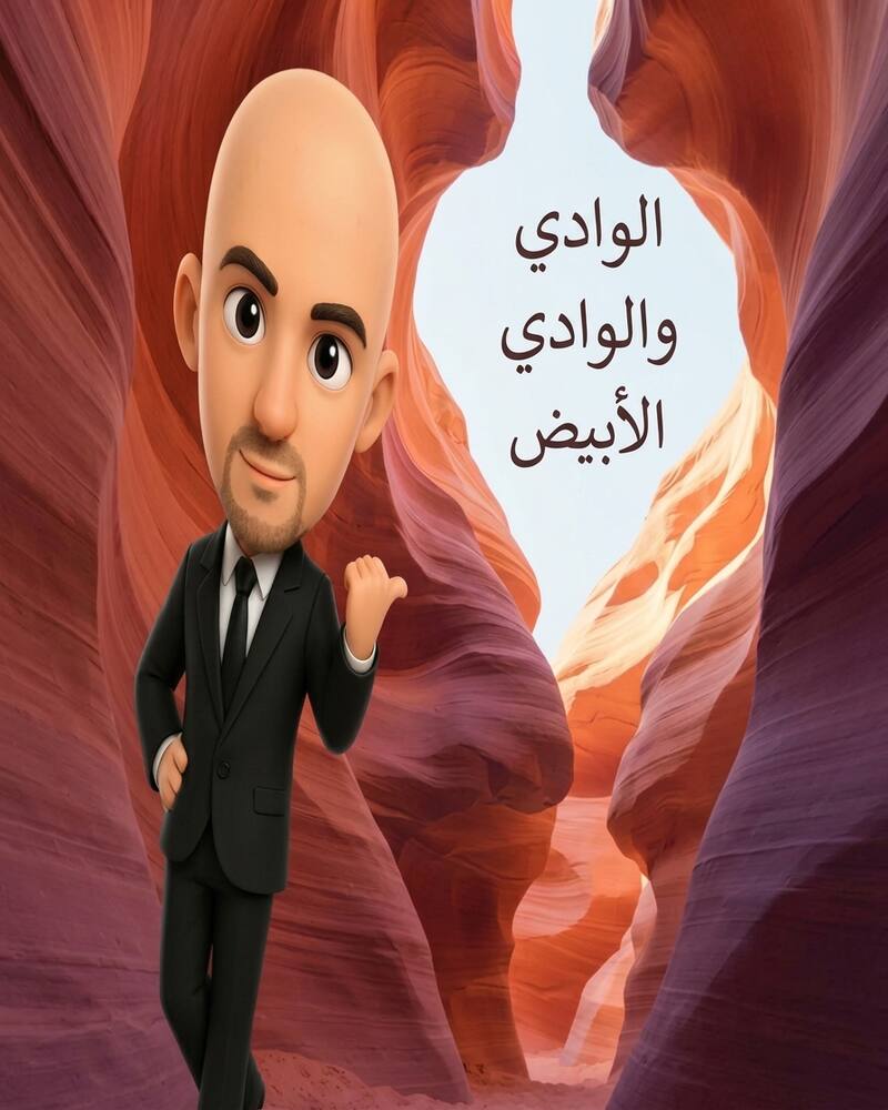 ممر صخري ضيق يتميز بطبقات من الحجر الرملي الملون في الوادي الملون بالقرب من دهب